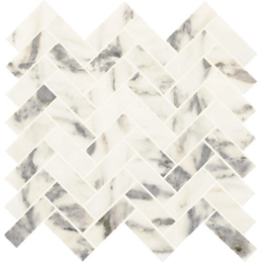 Arabescato Argento Herringbone - stone tile